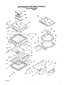 04 - Refrigerator Shelf parts for Whirlpool Refrigerator 3XKGN705000 from AppliancePartsPros.com