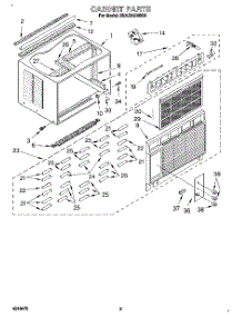 03 - Cabinet parts for Whirlpool Air Conditioner BHAC2400BS0 from AppliancePartsPros.com