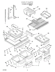 03 - Shelf parts for Whirlpool Refrigerator 3XKVN600F04 from AppliancePartsPros.com