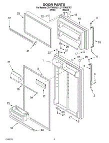 02 - Door parts for Whirlpool Refrigerator ET1FTKXKQ07 from AppliancePartsPros.com
