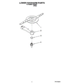 04 - Lower Washarm Parts parts for Whirlpool Dishwasher ISU98662 from AppliancePartsPros.com