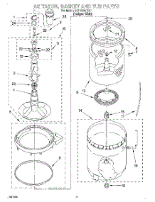 03 - Agitator, Basket And Tub parts for Whirlpool Washer 3LBR6132EQ1 from AppliancePartsPros.com