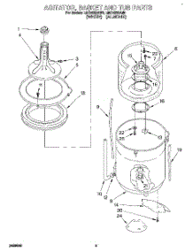 03 - Agitator, Basket And Tub parts for Whirlpool Washer LMR4232AW0 from AppliancePartsPros.com
