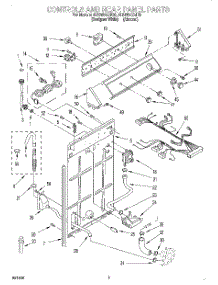 02 - Controls And Rear Panel parts for Whirlpool Washer 4LBR8255DN0 from AppliancePartsPros.com