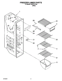 04 - Freezer Liner Parts parts for Whirlpool Refrigerator IS25CFXTQ00 from AppliancePartsPros.com