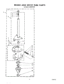 09 - Brake And Drive Tube parts for Whirlpool Washer LA4800XSW0 from AppliancePartsPros.com