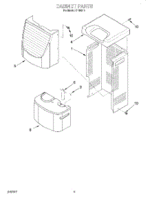 04 - Cabinet parts for Whirlpool Dehumidifier DH50H0 from AppliancePartsPros.com