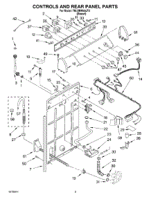 02 - Controls And Rear Panel parts for Whirlpool Washer 7MLSR8544JT4 from AppliancePartsPros.com