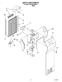05 - Air Flow parts for Whirlpool Refrigerator 6GD2SHQXKB01 from AppliancePartsPros.com