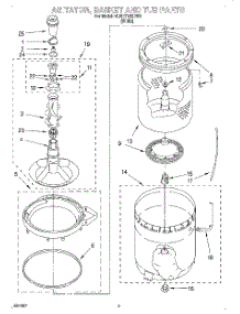 03 - Agitator, Basket And Tub parts for Whirlpool Washer 3LBR7132DW0 from AppliancePartsPros.com