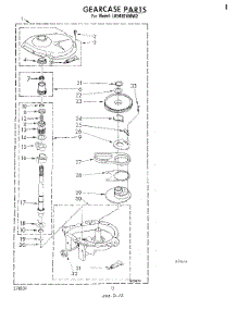 10 - Gearcase parts for Whirlpool Washer LA5460XMW2 from AppliancePartsPros.com