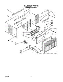 04 - Cabinet parts for Whirlpool Air Conditioner BHAC1000XS1 from AppliancePartsPros.com