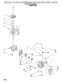 05 - Brake, Clutch, Gearcase, Motor & Pump parts for Whirlpool Washer 6LSC9255BQ2 from AppliancePartsPros.com