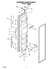07 - Freezer Door Parts parts for Whirlpool Refrigerator IKQ224303 from AppliancePartsPros.com