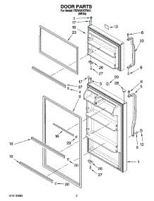 02 - Door Parts parts for Whirlpool Refrigerator IT8WSKXRW01 from AppliancePartsPros.com