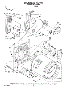 03 - Bulkhead Parts parts for Whirlpool Dryer MGD5830TW0 from AppliancePartsPros.com