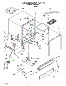 03 - Tub Assembly Parts parts for Whirlpool Dishwasher CUD4000TU0 from AppliancePartsPros.com