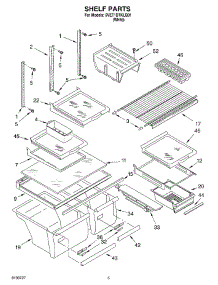 03 - Shelf parts for Whirlpool Refrigerator 5VET1DTKLQ01 from AppliancePartsPros.com