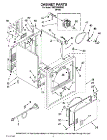 02 - Cabinet Parts parts for Maytag Dryer YMED5900TW0 from AppliancePartsPros.com