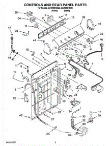 02 - Controls And Rear Panel Parts parts for Whirlpool Washer CAWS954SB0 from AppliancePartsPros.com