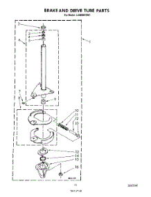 09 - Brake And Drive Tube parts for Whirlpool Washer LA8800XSW2 from AppliancePartsPros.com