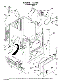 02 - Cabinet Parts parts for Maytag Dryer MGD5820TW0 from AppliancePartsPros.com