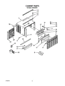 03 - Cabinet parts for Whirlpool Air Conditioner ACM492XX2 from AppliancePartsPros.com