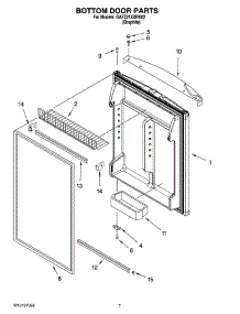 04 - Bottom Door Parts parts for Whirlpool Refrigerator GAFZ21XXRK02 from AppliancePartsPros.com
