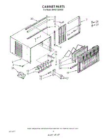 04 - Cabinet parts for Whirlpool Air Conditioner BHAC1200XS0 from AppliancePartsPros.com