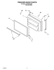 06 - Freezer Door, Optional parts for Whirlpool Refrigerator GT2SHKXLS00 from AppliancePartsPros.com