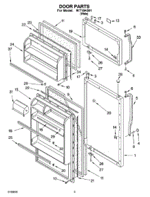 02 - Door Parts parts for Whirlpool Refrigerator IKT184301 from AppliancePartsPros.com