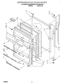 06 - Refrigerator Door parts for Kitchenaid Refrigerator KTRC18KBAL00 from AppliancePartsPros.com