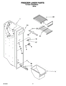 04 - Freezer Liner Parts parts for Whirlpool Refrigerator IS25AGXRQ02 from AppliancePartsPros.com