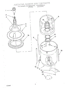 03 - Agitator, Basket And Tub parts for Whirlpool Washer RAP5244AL0 from AppliancePartsPros.com