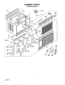 03 - Cabinet parts for Whirlpool Air Conditioner CA29WC50 from AppliancePartsPros.com