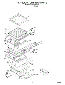 03 - Refrigerator Shelf parts for Whirlpool Refrigerator 3XEC5THGKB00 from AppliancePartsPros.com