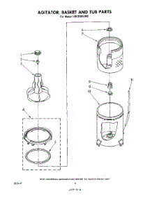 04 - Agitator, Basket And Tub parts for Whirlpool Washer LB5300XLW0 from AppliancePartsPros.com