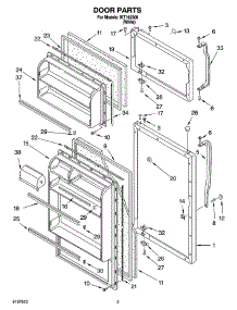 02 - Door Parts parts for Whirlpool Refrigerator IKT162300 from AppliancePartsPros.com