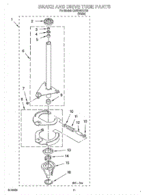 07 - Brake And Drive Tube parts for Whirlpool Washer CAWB427JQ0 from AppliancePartsPros.com