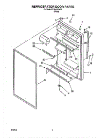 04 - Refrigerator Door parts for Whirlpool Refrigerator CT18AKXJW01 from AppliancePartsPros.com