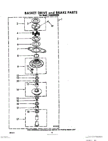 08 - Basket Drive And Brake parts for Whirlpool Washer LC4500XKW0 from AppliancePartsPros.com