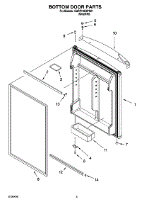 03 - Bottom Door Parts parts for Whirlpool Refrigerator GARF19XXPK01 from AppliancePartsPros.com