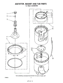 04 - Agitator, Basket And Tub parts for Whirlpool Washer LA5300XPW0 from AppliancePartsPros.com