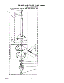 11 - Brake And Drive Tube parts for Kitchenaid Washer KAWL400WAL0 from AppliancePartsPros.com