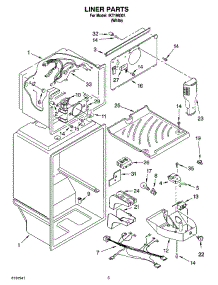 03 - Liner Parts parts for Whirlpool Refrigerator IKT196301 from AppliancePartsPros.com