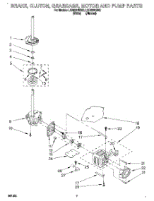 05 - Brake, Clutch, Gearcase, Motor & Pump parts for Whirlpool Washer LSR8244BN2 from AppliancePartsPros.com