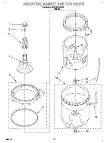 04 - Agitator, Basket And Tub parts for Whirlpool Washer 6LBR5132AW2 from AppliancePartsPros.com