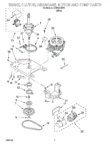 04 - Brake, Clutch, Gearcase, Motor And Pump parts for Whirlpool Washer CCW5264EW0 from AppliancePartsPros.com