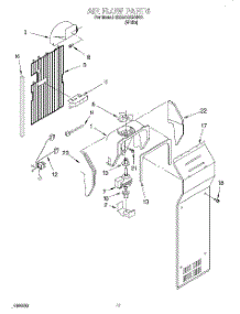 10 - Air Flow parts for Whirlpool Refrigerator SS25AQXHW00 from AppliancePartsPros.com