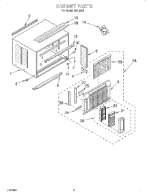 04 - Cabinet parts for Whirlpool Air Conditioner RE183A3 from AppliancePartsPros.com